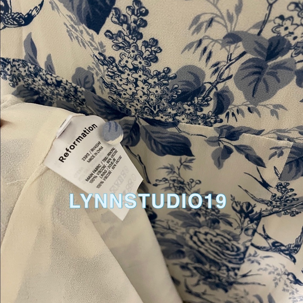 💙Reformation Carolena Dress Pompadour - Picture 5 of 5